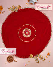 Load image into Gallery viewer, Elegant Red Velvet गोद का कपड़ा / Dori Rumal