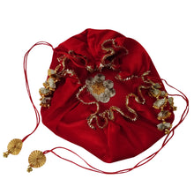Load image into Gallery viewer, Elegant Red Velvet गोद का कपड़ा / Dori Rumal