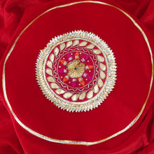 Load image into Gallery viewer, Elegant Red Velvet गोद का कपड़ा / Dori Rumal