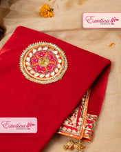 Load image into Gallery viewer, Red Velvet Chowki Cover
