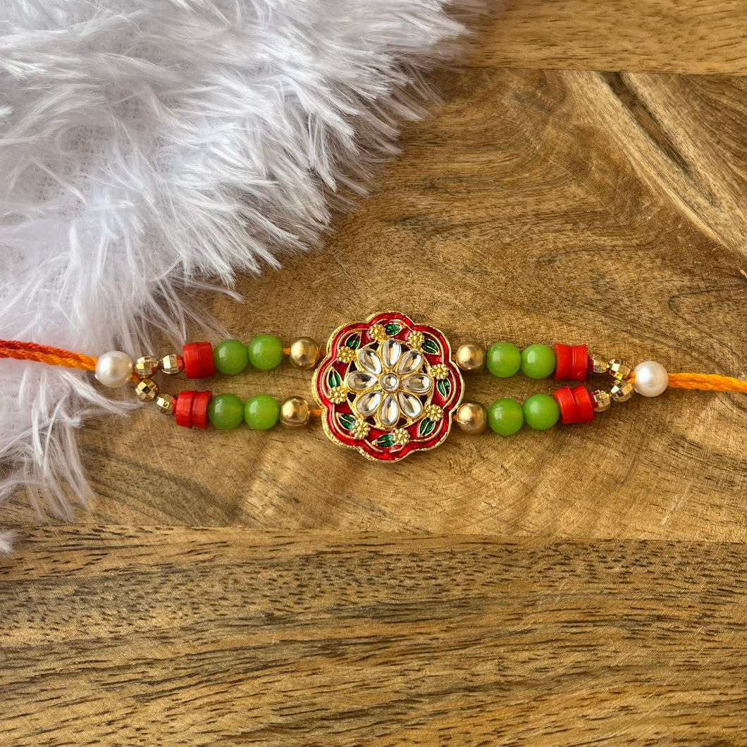 Traditional Meenakari Bhai Rakhi