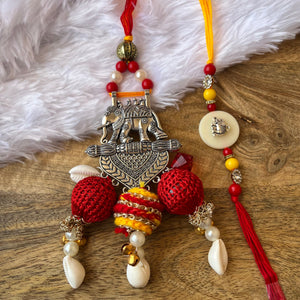 Smart Elephant Oxidised Lumba with Bhai Rakhi