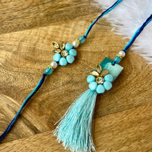Load image into Gallery viewer, Delicate Lumba with Bhai Rakhi Pair
