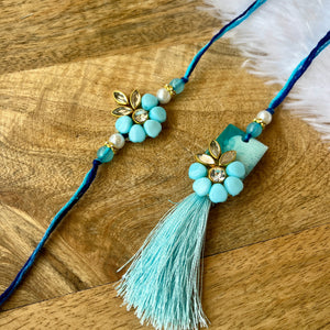 Delicate Lumba with Bhai Rakhi Pair