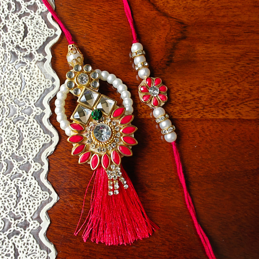 Contemporary Lumba with Bhai Rakhi Pair