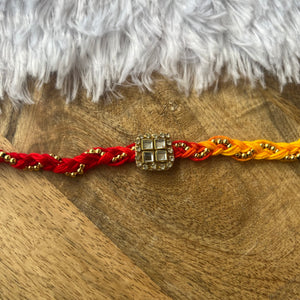 Beautiful Mauli Rakhi with Booti