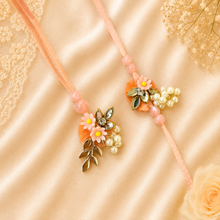 Load image into Gallery viewer, Delicate Pretty Lumba with Bhai Rakhi Pair
