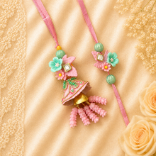 Load image into Gallery viewer, Smart Delicate Cone Lumba with Bhai Rakhi Pair
