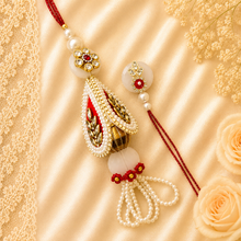 Load image into Gallery viewer, Beautiful Contemporary Lumba with Bhai Rakhi Pair
