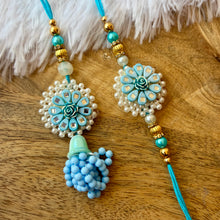 Load image into Gallery viewer, Beautiful Floral Lumba with Bhai Rakhi Pair
