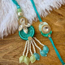 Load image into Gallery viewer, Smart Crochet Fusion Lumba with Bhai Rakhi Pair

