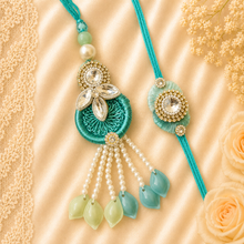 Load image into Gallery viewer, Smart Crochet Fusion Lumba with Bhai Rakhi Pair
