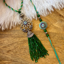 Load image into Gallery viewer, Oxidised Evil Eye Lumba with Bhai Rakhi Pair
