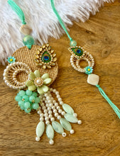 Load image into Gallery viewer, Fusion Mor Pankh Lumba with Bhai Rakhi Pair
