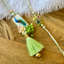 Load image into Gallery viewer, Beautiful Peacock Lumba with Bhai Rakhi Pair
