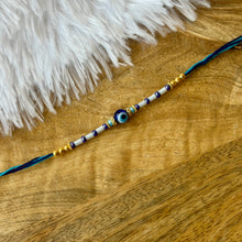 Load image into Gallery viewer, Glass Bead Evil Eye Rakhi
