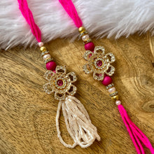 Load image into Gallery viewer, Contemporary Lumba with Bhai Rakhi Pair
