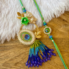 Load image into Gallery viewer, Beautiful Morpankh Lumba with Bhai Rakhi Pair
