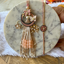 Load image into Gallery viewer, Gorgeous Rose Gold Lumba with Bhai Rakhi Pair
