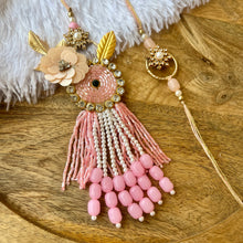 Load image into Gallery viewer, Beautiful Stone Studded Lumba with Bhai Rakhi Pair
