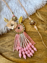 Load image into Gallery viewer, Beautiful Stone Studded Lumba with Bhai Rakhi Pair
