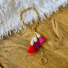 Load image into Gallery viewer, Exclusive Vibrant Tassle Bracelet with Beautiful Charm
