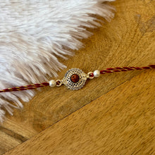 Load image into Gallery viewer, German Silver Rudraksh Rakhi

