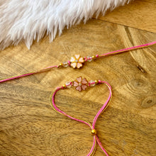 Load image into Gallery viewer, Delicate Gloral Bracelet and Bhai Rakhi Pair
