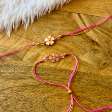 Load image into Gallery viewer, Delicate Gloral Bracelet and Bhai Rakhi Pair
