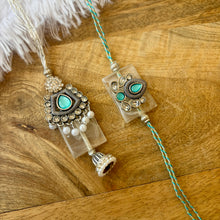 Load image into Gallery viewer, Oxidised Contemporary Lumba with Bhai Rakhi Pair
