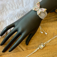 Load image into Gallery viewer, Gorgeous Adjustable Butterfly Bracelet with Bhai Rakhi Pair
