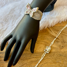 Load image into Gallery viewer, Gorgeous Adjustable Butterfly Bracelet with Bhai Rakhi Pair
