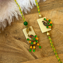 Load image into Gallery viewer, Beautiful Peacock Lumba with Bhai Rakhi Pair
