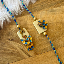 Load image into Gallery viewer, Beautiful Peacock Lumba with Bhai Rakhi Pair
