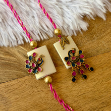 Load image into Gallery viewer, Beautiful Peacock Lumba with Bhai Rakhi Pair
