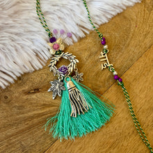 Load image into Gallery viewer, Delicate Oxidised Lumba with Bhai Rakhi Pair
