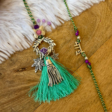 Load image into Gallery viewer, Delicate Oxidised Lumba with Bhai Rakhi Pair

