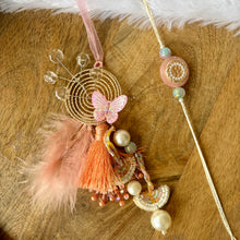 Load image into Gallery viewer, Gorgeous Feather Lumba with Bhai Rakhi Pair
