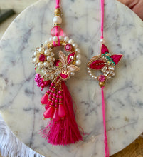 Load image into Gallery viewer, Elegant Lumba with Bhai Rakhi Pair
