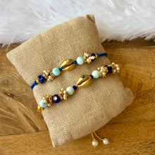 Load image into Gallery viewer, Beatuful Evil Eye Bracelet and Bhai Rakhi Pair
