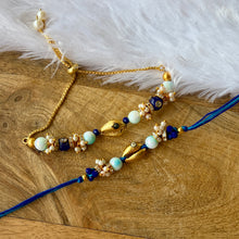 Load image into Gallery viewer, Beatuful Evil Eye Bracelet and Bhai Rakhi Pair
