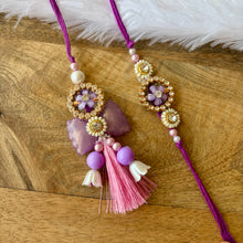 Load image into Gallery viewer, Pretty Lumba with Bhai Rakhi Pair
