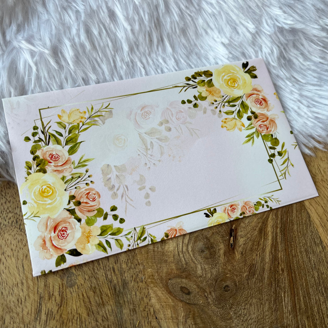 Floral Paper Envelope (Set of 5)