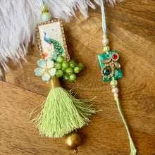 Load image into Gallery viewer, Beautiful Peacock Lumba with Bhai Rakhi Pair
