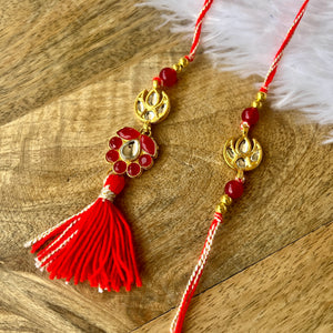 Elegant Lumba with Bhai Rakhi Pair