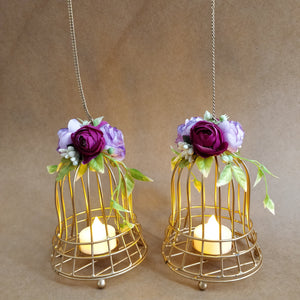 Floral Bell Shaped Side Hangings-Set of 2