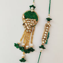 Load image into Gallery viewer, Elegant Lumba with Bhai Rakhi Pair
