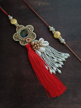 Load image into Gallery viewer, Contemporary Peacock Lumba with Bhai Rakhi
