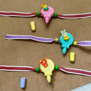 Cute Candy(with Pen) Kids Rakhi (Mixed Colors)
