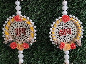 Shubh Labh Side Hangings Pair